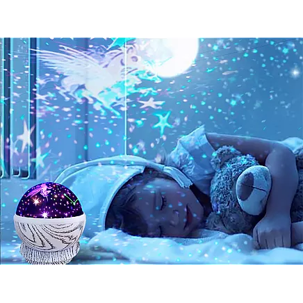 Star led rotating night light projector