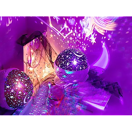 Star led rotating night light projector