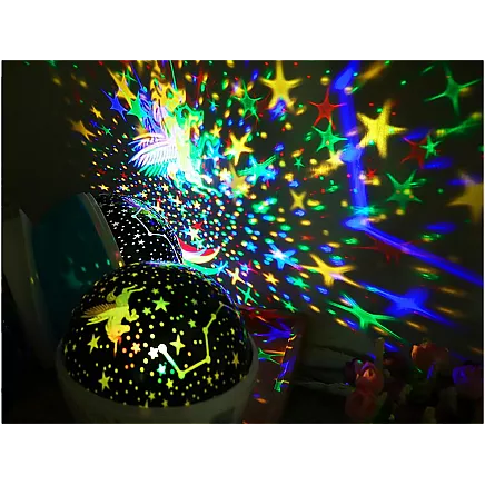 Star led rotating night light projector