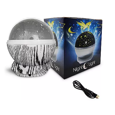 Star led rotating night light projector