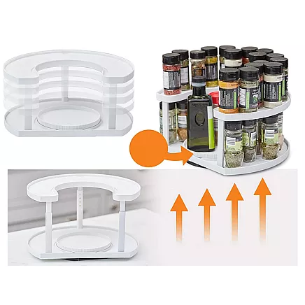 Bin organiser spice rack rotatable