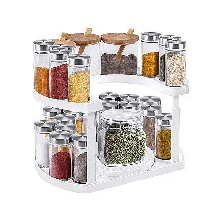 Bin organiser spice rack rotatable
