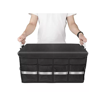 Saliekams auto bagāžnieka organizators ar vāku, 60L