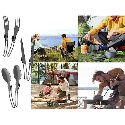 Camping cookware set kemping kettle frying pan 18in1