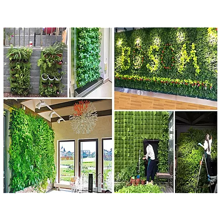 Vertikāla karājamā filca soma ar 7 kabatām