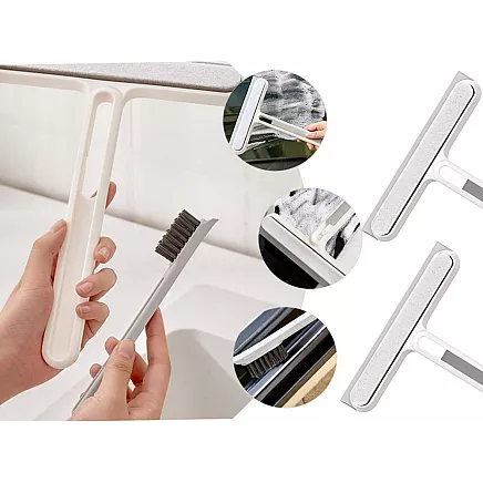 Window cleaner squeegee with handle window water brush groove brush