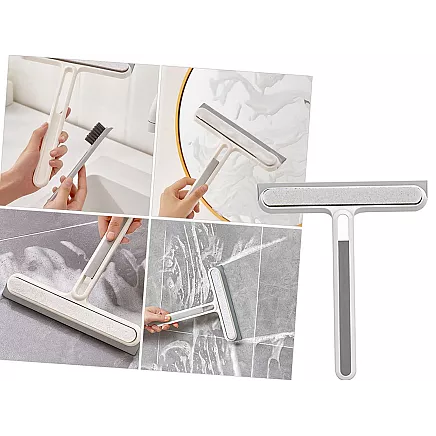 Window cleaner squeegee with handle window water brush groove brush