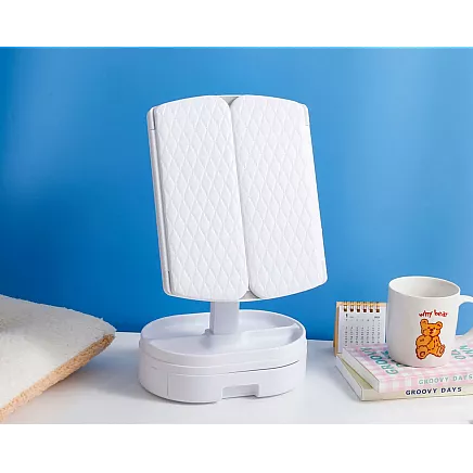 Grima spogulis ar LED apgaismojumu un palielinājumu 2X, 3X
