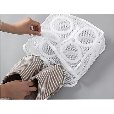 Mesh pouch shoe wash bag with zipper underwear roomy