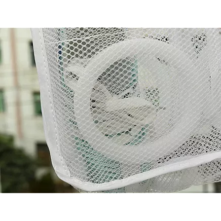 Mesh pouch shoe wash bag with zipper underwear roomy