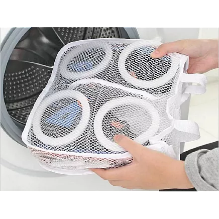 Mesh pouch shoe wash bag with zipper underwear roomy