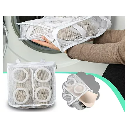 Mesh pouch shoe wash bag with zipper underwear roomy