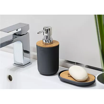 Bathroom set 6-in-1 bathroom toilet toilet handle bin black set