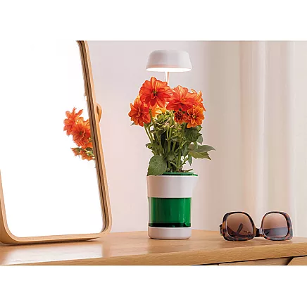 Plant growth panel lamp 6 led 4 uv self watering pot