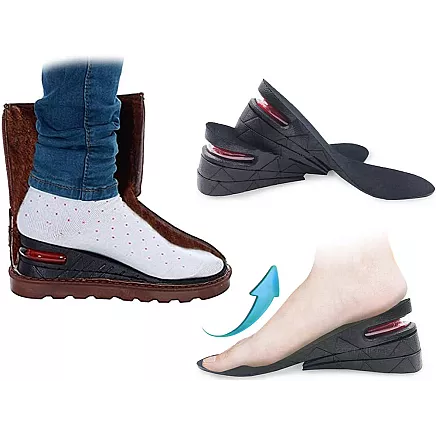 Height increasing shoe insoles adjustable sizes 35 - 42 heels