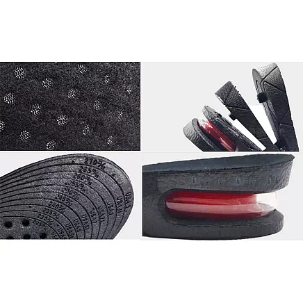 Height increasing shoe insoles adjustable sizes 35 - 42 heels