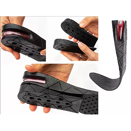 Height increasing shoe insoles adjustable sizes 35 - 42 heels