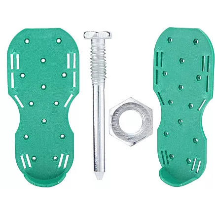 Garden aerator shoe covers large spikes for lawn aeration