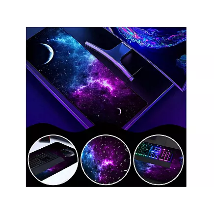 Gaming desk pad xxl cosmos stars 80x30 thick
