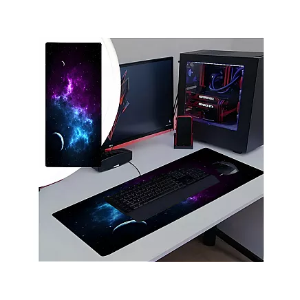 Gaming desk pad xxl cosmos stars 80x30 thick