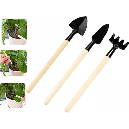 Gardening tool set rake shovel 3in1 mini potting tools