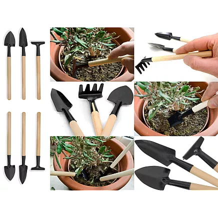 Gardening tool set rake shovel 3in1 mini potting tools