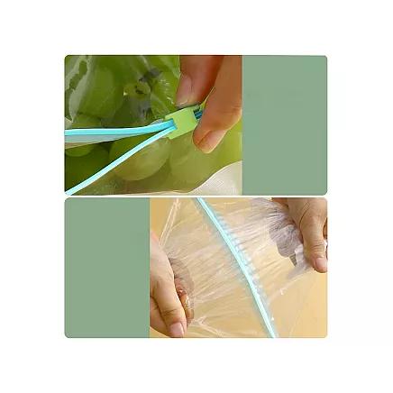 Atkārtoti lietojami plastmasas zip maisiņi pārtikai, 600 ml, 20 gab.