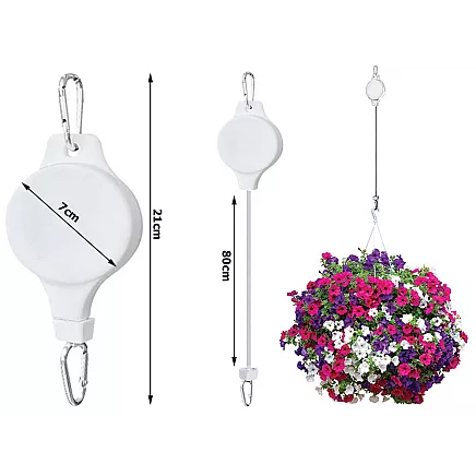 Pagarināms Regulējams Āķis Puķu Podu Pakarināšanai, 2 gab. komplekts