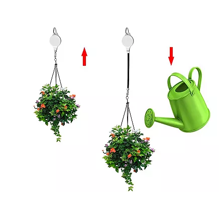 Pagarināms Regulējams Āķis Puķu Podu Pakarināšanai, 2 gab. komplekts