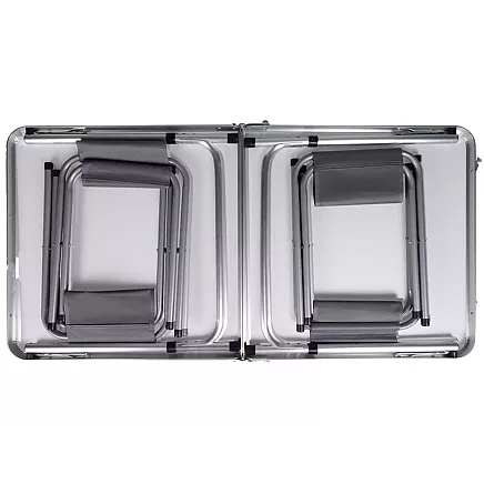 Saliekams tūrisma galds ar 4 krēsliem, Brūns