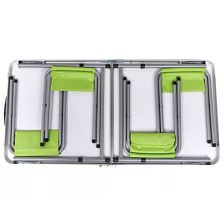 Saliekamais tūrisma galda un krēslu komplekts