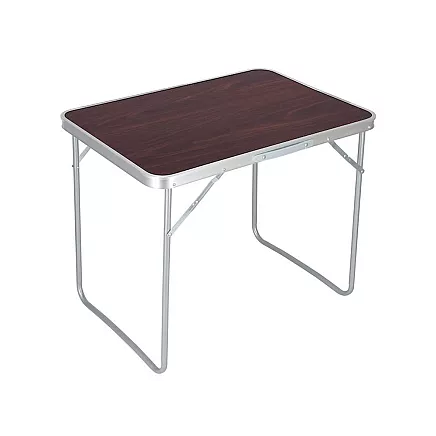 Saliekamais tūrisma galds ar rokturi, dārza galds, brūns