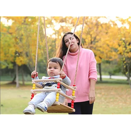 Childrens garden swing armchair rocking chair wooden railing for garden home