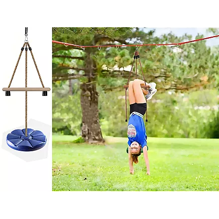 Rotaļu dārza apaļā šūpoles bērniem ar stipru virvi