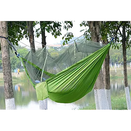 Hammock with mosquito net tourist camping hanging ropes bag lightweight cover