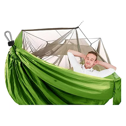 Hammock with mosquito net tourist camping hanging ropes bag lightweight cover