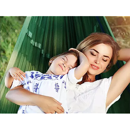 Hammock with mosquito net tourist camping hanging ropes bag lightweight cover