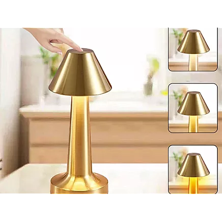 Bedroom table night light touch lamp 3 step wireless