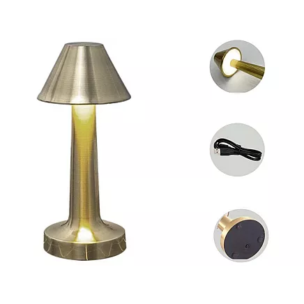 Bedroom table night light touch lamp 3 step wireless