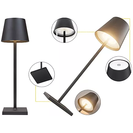 Table night light touch lamp 3 step high wireless usb