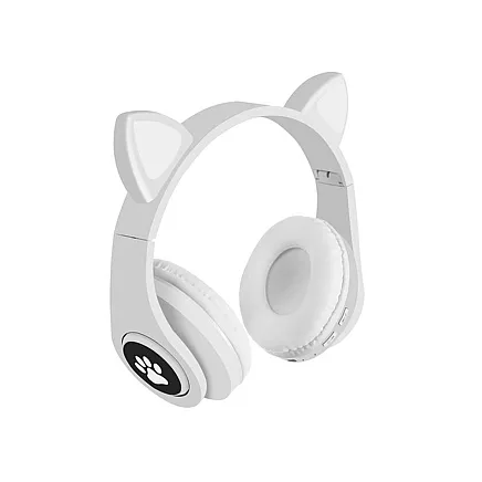 Bezvadu austiņas ar Bluetooth FM MP3 kaķu ausīm un LED apgaismojumu