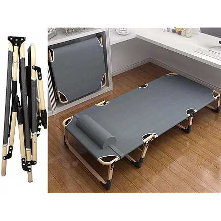 Saliekamā militārā gulta 120kg 190x70 pelēka