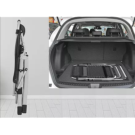 Saliekams dārza zvilnis Zero Gravity ar spilvenu, pastiprināts, melns