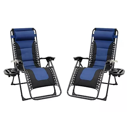 Garden beach lounger folding cushion gravity reinforced soft