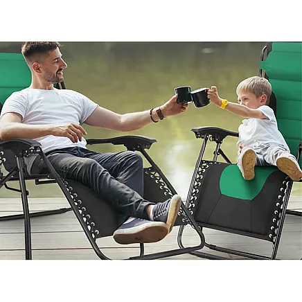 Garden beach lounger folding cushion gravity reinforced soft