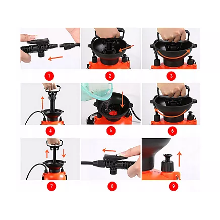 Pressure sprayer garden hand sprayer long lance 5l belt