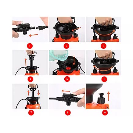 Pressure sprayer garden hand sprayer long lance 8l belt