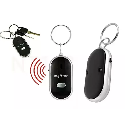 Whistle key fob with led light up key finder