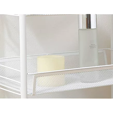 Bathroom shelf kitchen cabinet on wheels metal rack three levels 3