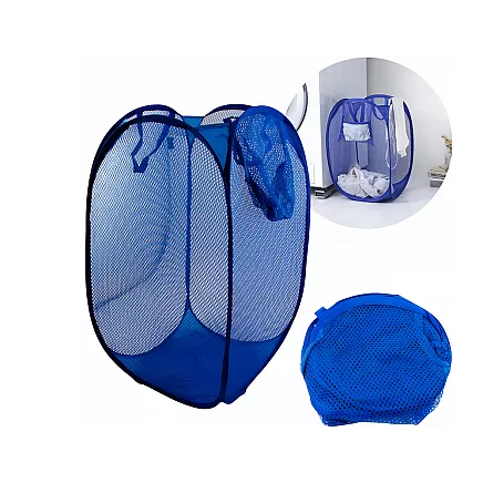 Saliekams Organizators, Grozs, Soma rotaļlietu, apģērbu glabāšanai, Zils (47x26x26 cm)